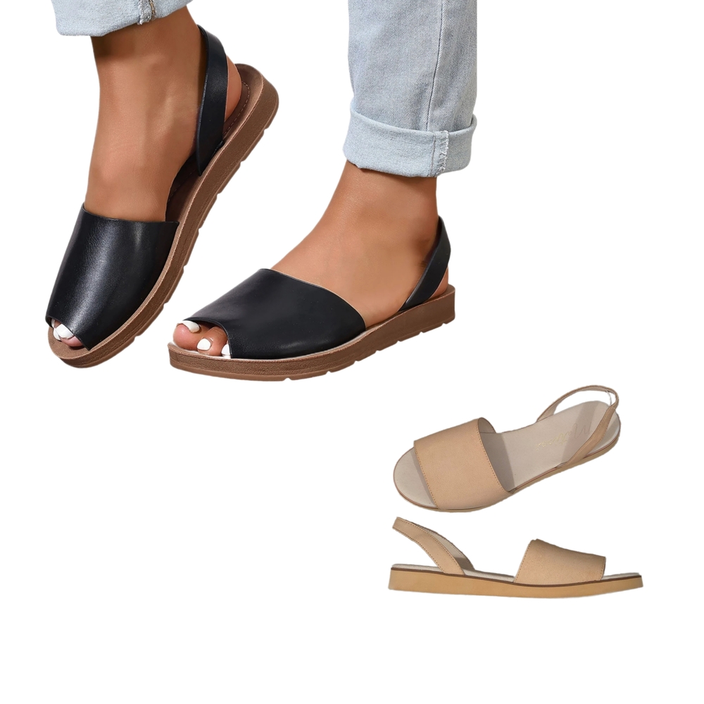MATISSE "Calm" Nubuck Leather Low Platform Heel Slingback Sandal